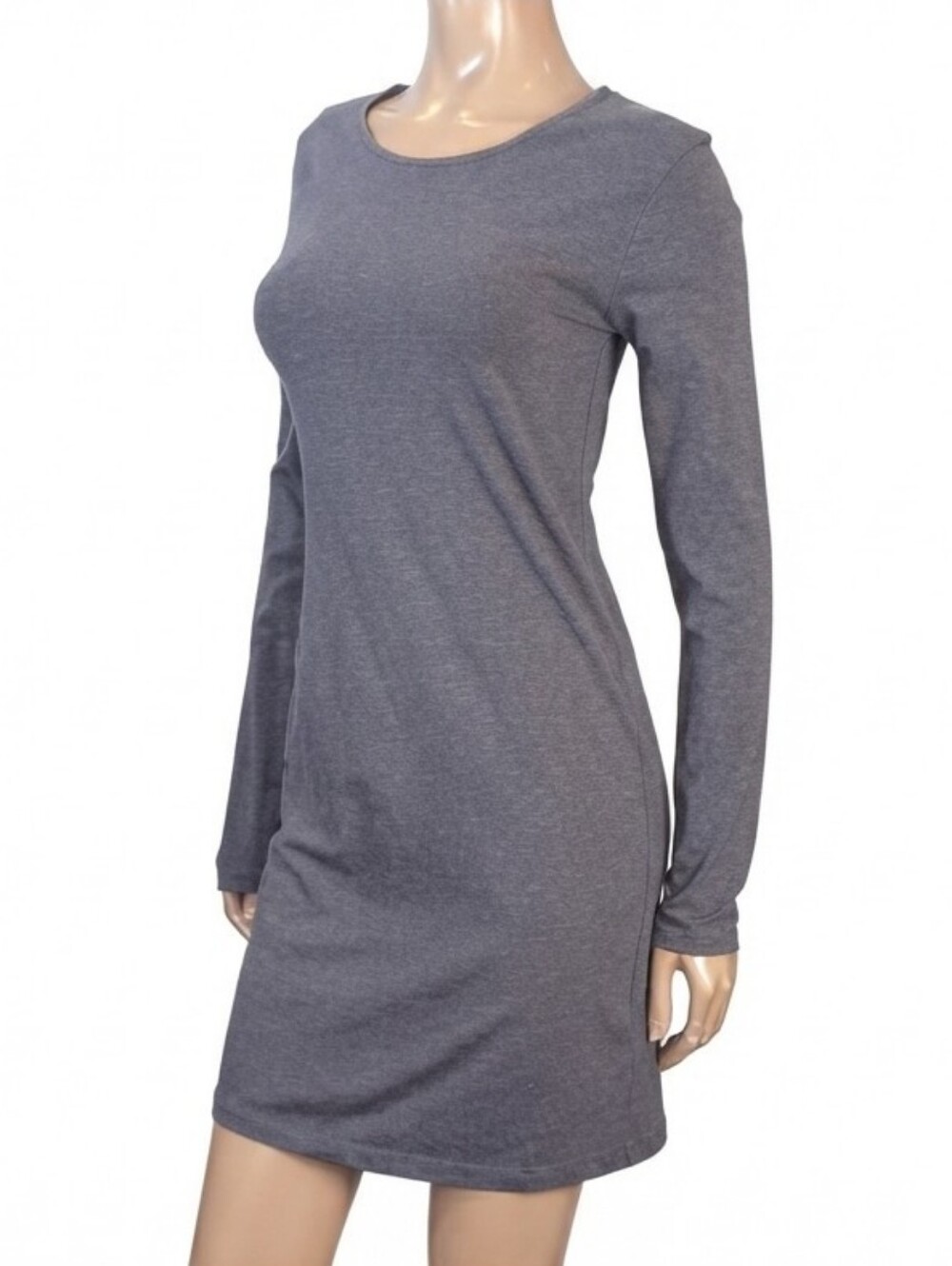 Ardene Long Sleeve Dress Short Mini Bodycon Heather Gray Womens Size Large